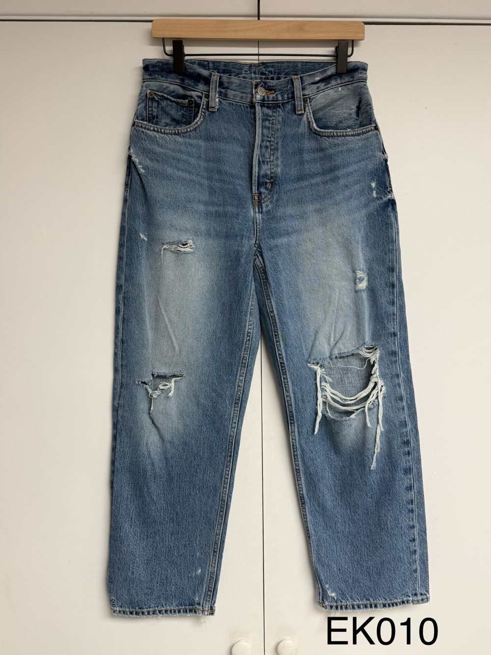 ÉTICA Tyler Vintage Straight Organic Distressed Jeans Size 29